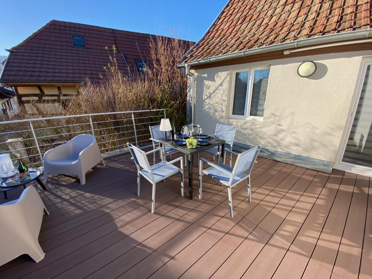 Duplex Le 12 - Appartement Avec Terrasse Dans Le Vignoble - 5 Mn Du Centre De Colmar Wettolsheim Екстериор снимка